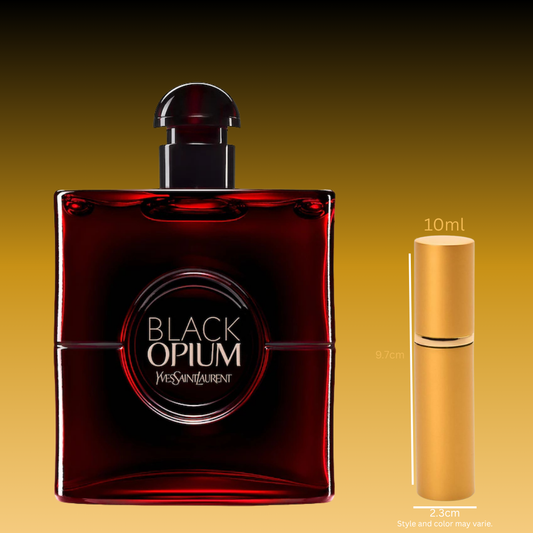 Y.S.L. -Black Opium (Eau de Parfum) Over Red